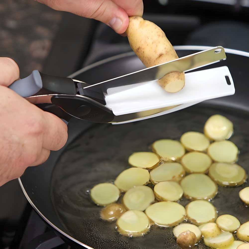 Premium 2-in-1 Cleaver Cutter – All-in-One Kitchen Knife & Cutting Board Tool for Faster, Safer & Mess-Free Cooking