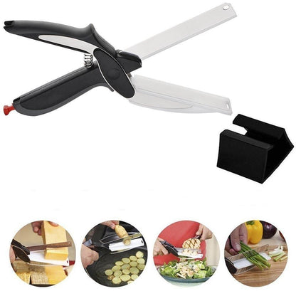 Premium 2-in-1 Cleaver Cutter – All-in-One Kitchen Knife & Cutting Board Tool for Faster, Safer & Mess-Free Cooking