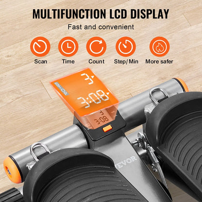 Stair Stepper For Exercise At Home Hydraulic Mini Stepper With Resistance Band