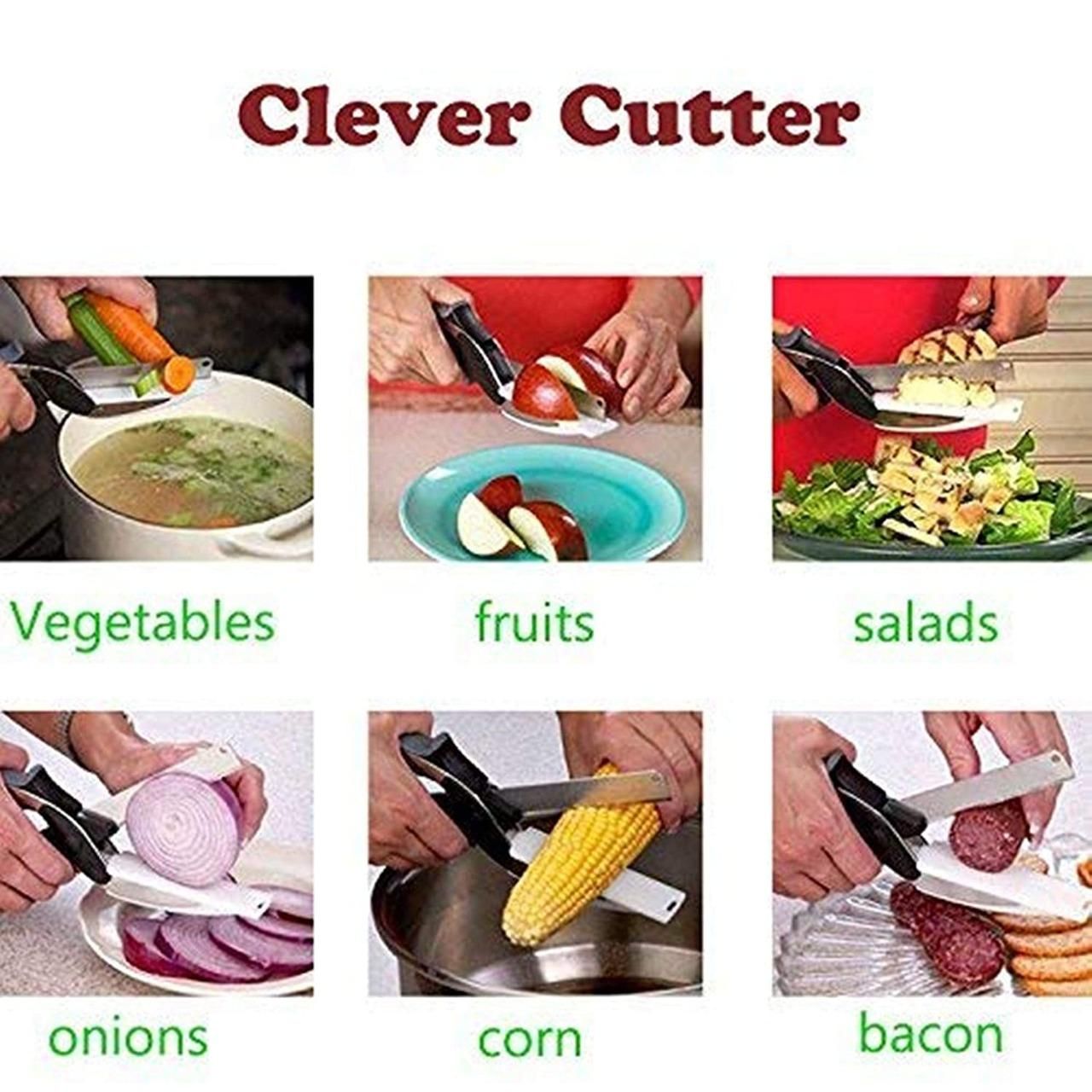 Premium 2-in-1 Cleaver Cutter – All-in-One Kitchen Knife & Cutting Board Tool for Faster, Safer & Mess-Free Cooking