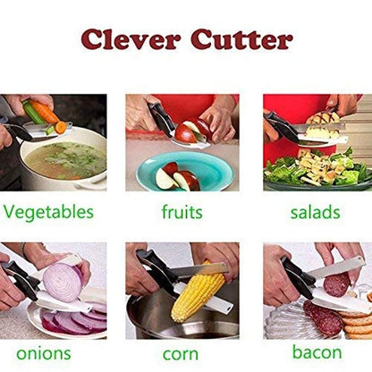 Premium 2-in-1 Cleaver Cutter – All-in-One Kitchen Knife & Cutting Board Tool for Faster, Safer & Mess-Free Cooking