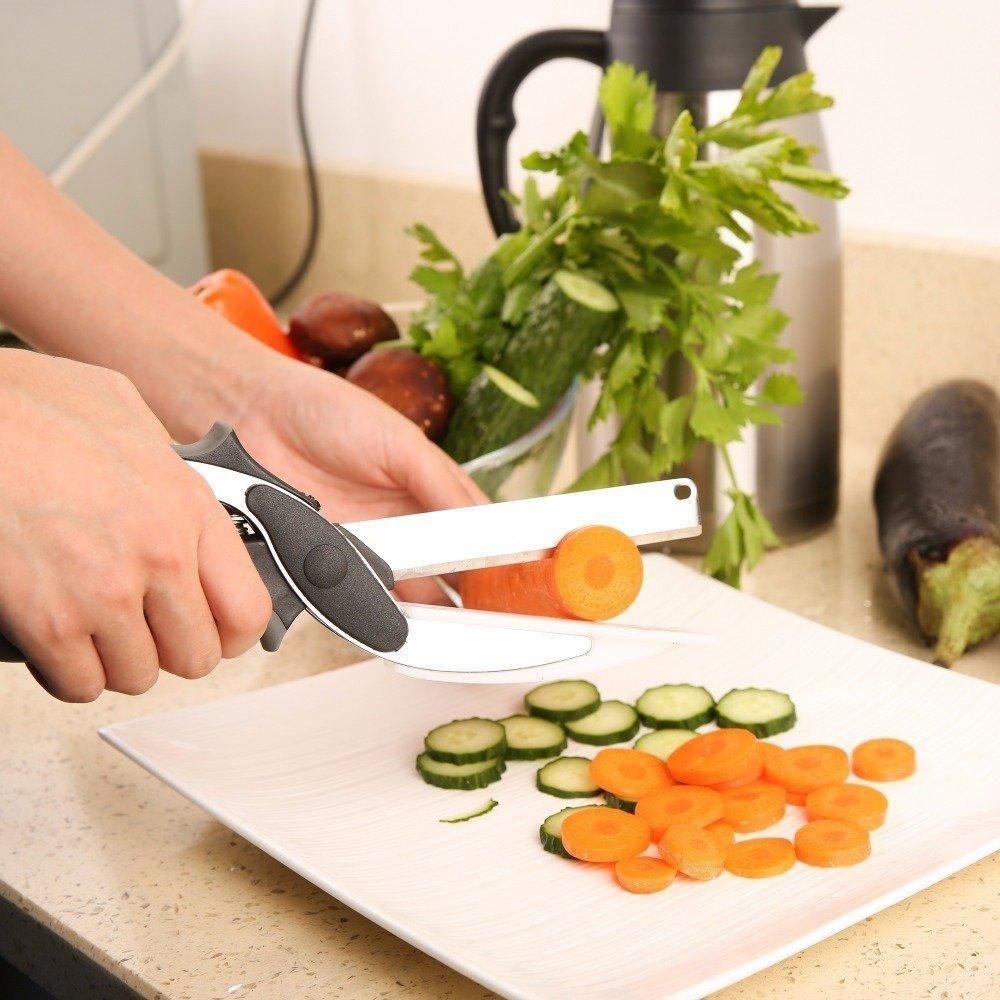 Premium 2-in-1 Cleaver Cutter – All-in-One Kitchen Knife & Cutting Board Tool for Faster, Safer & Mess-Free Cooking
