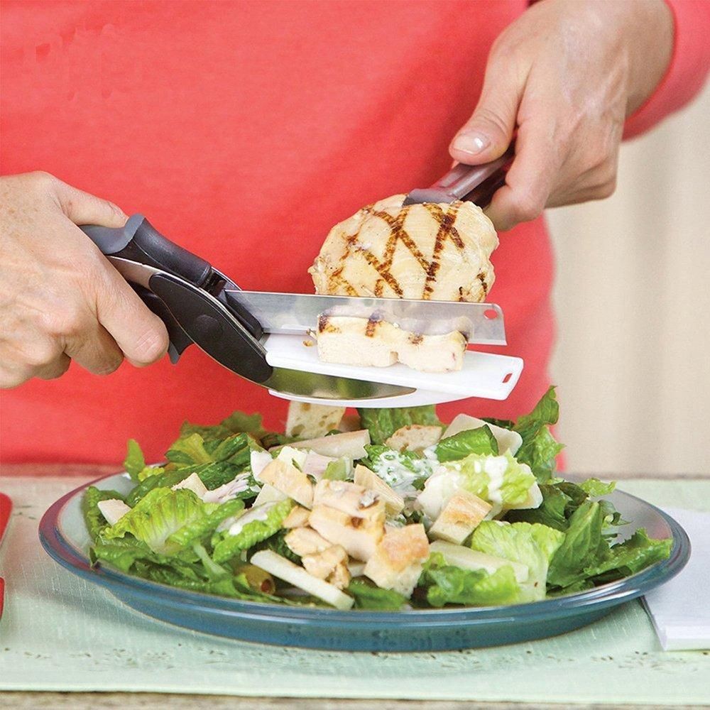 Premium 2-in-1 Cleaver Cutter – All-in-One Kitchen Knife & Cutting Board Tool for Faster, Safer & Mess-Free Cooking