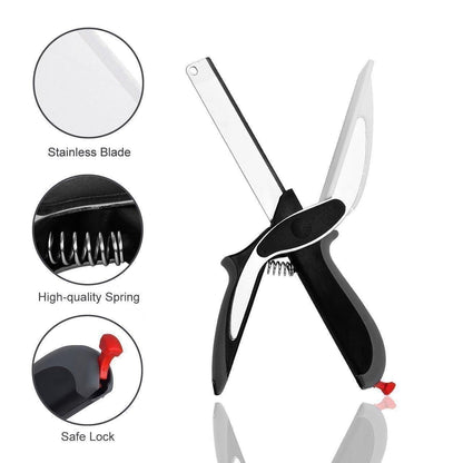 Premium 2-in-1 Cleaver Cutter – All-in-One Kitchen Knife & Cutting Board Tool for Faster, Safer & Mess-Free Cooking