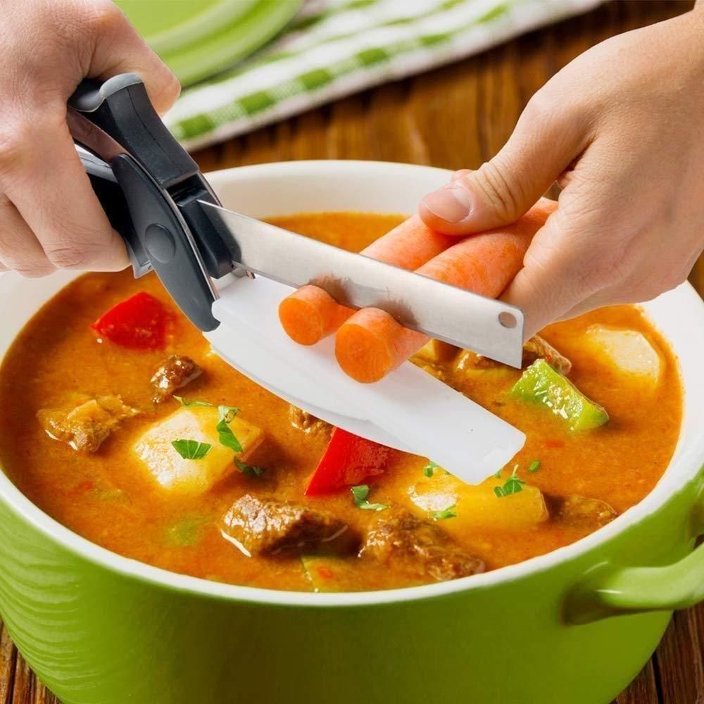 Premium 2-in-1 Cleaver Cutter – All-in-One Kitchen Knife & Cutting Board Tool for Faster, Safer & Mess-Free Cooking