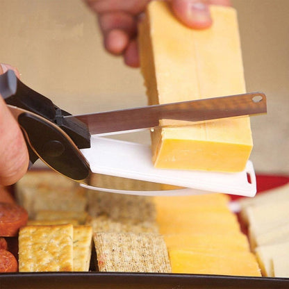 Premium 2-in-1 Cleaver Cutter – All-in-One Kitchen Knife & Cutting Board Tool for Faster, Safer & Mess-Free Cooking