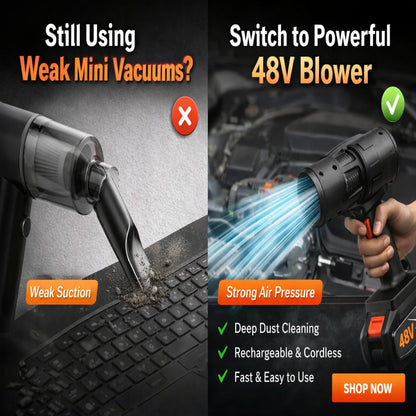 🔥 Cordless Turbo Jet Blower – High-Speed Air Duster | Rechargeable Cleaning Blower