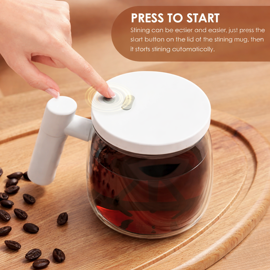 Smart Self-Stirring Coffee Mug – No Spoon Needed, Perfect Mix Every Time 🔄☕
