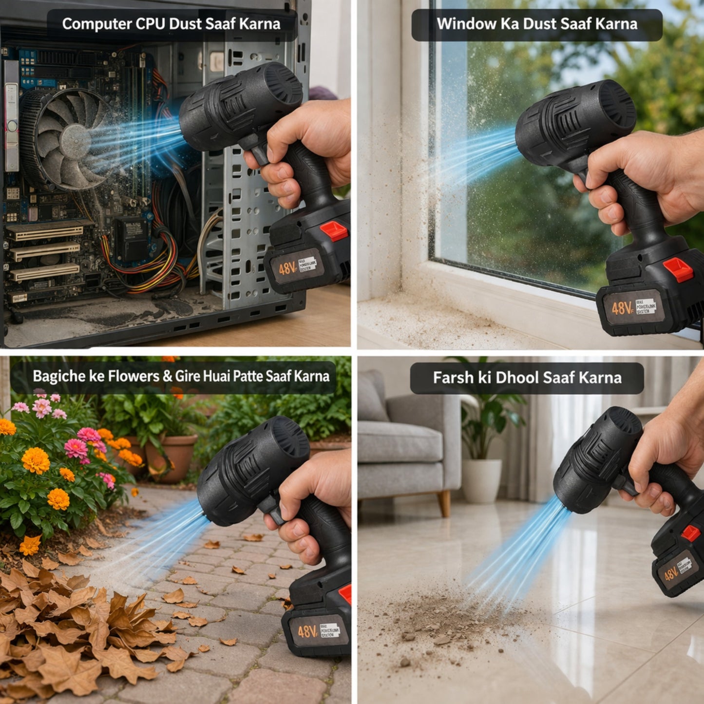 🔥 Cordless Turbo Jet Blower – High-Speed Air Duster | Rechargeable Cleaning Blower